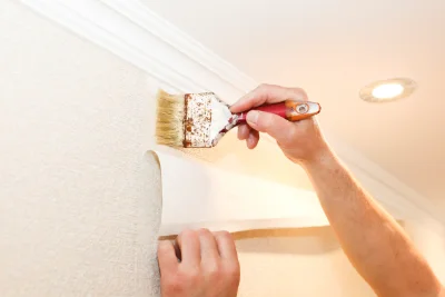 Pose de papier peint à Brouillet — revêtements muraux et toiles de verre